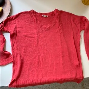 Coral long sleeve sweater